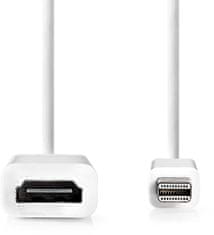 Nedis kabel mini Displayport - HDMI (M/F), 20cm, bílá