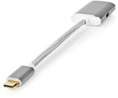 Nedis adaptér USB-C - Displayport (M/F), 4K@60Hz, 20cm, bílá