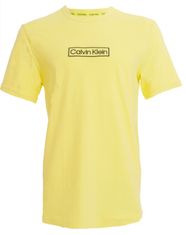 Calvin Klein Pánské triko s krátkým rukávem NM2268E ZJB žlutá - Calvin Klein XL Žlutá