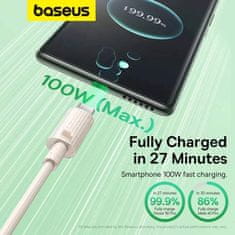 BASEUS Datový kabel Baseus (P10360203421-00) - USB to USB-C, Super Fast Charge, 100W, 480Mbps, 1m - růžový