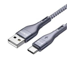 OEM Datový kabel Duzzona (A8) - USB to Type-C Fast Charging 2.4A, 12W, 480Mbps, 1m - šedý