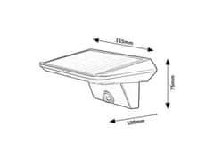 Rabalux Solární svítidlo 77005 Qesa LED IP44 10W černá 4000K senzor