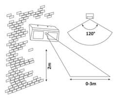 Rabalux Solární svítidlo 7881 IP44 2,4W senzor černá