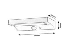 Rabalux Solární svítidlo 77023 Korana LED IP44 6W černá4000K sensor