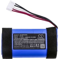 CameronSino Baterie pro Sony Srs-Xb31 (ekv. Sony ST-06), 3000 mAh, Li-Ion