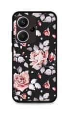 TopQ Kryt LUXURY Xiaomi Redmi Note 13 Pro+ 5G pevný Black Roses 122726