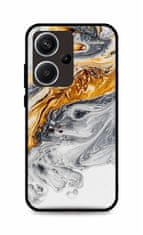 TopQ Kryt LUXURY Xiaomi Redmi Note 13 Pro+ 5G pevný Marble šedo-zlatý 122718