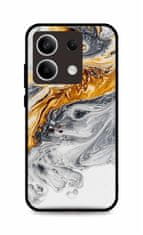 TopQ Kryt LUXURY Xiaomi Redmi Note 13 5G pevný Marble šedo-zlatý 122705