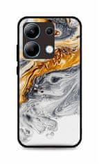 TopQ Kryt LUXURY Xiaomi Redmi Note 13 pevný Marble šedo-zlatý 122701