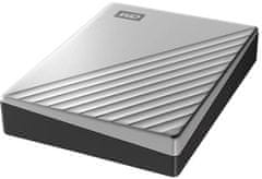 Western Digital WD My Passport Ultra - 5TB (pro MAC), stříbrná (WDBPMV0050BSL-WESN)