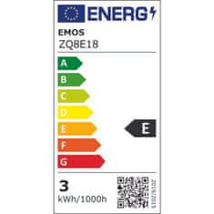 Emos LED žárovka Classic MR16 stříbrná/ GU10 / 3 W (32 W) / 345 lm / neutrální bílá