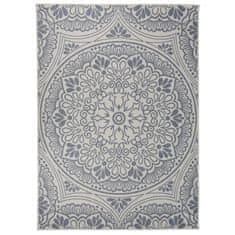 Vidaxl Venkovní hladce tkaný koberec 200x280 cm modrý vzor