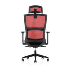 Dalenor Ergonomická kancelářská židle Grove Black, síťovina, červená