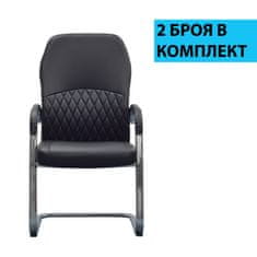 Dalenor Konferenční židle Crono (SET 2 ks), syntetická kůže, černá