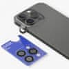 BLUEO Blueo Sapphire Crystal Stainless Steel Camera Lens Protector, black - iPhone 15 Pro