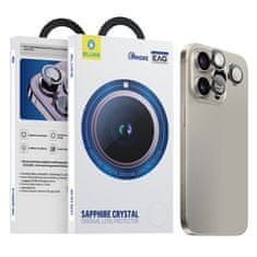 BLUEO Blueo Sapphire Crystal Stainless Steel Camera Lens Protector, grey - iPhone 15 Pro Max