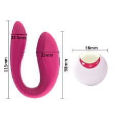 Vibrabate Masážní přístroj s různými vibracemi a sáním klitorisu s dálkovým ovládáním pro páry