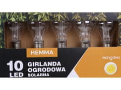 sarcia.eu Solární zahradní girlanda, 10 LED, teplá bílá, 3,8 m světelný řetěz 