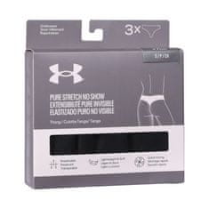 Under Armour 3PACK dámská tanga černá (1383893 001) - velikost XL