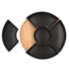 Homla FINCAN | servírovací talíř s černými miskami | 30 cm | SS22 813844 Homla