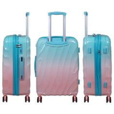 MONOPOL Sada kufrů Marbella Blue/Pink 3-set