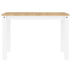 Vidaxl Jídelní stůl Panama bílý 117 x 60 x 75 cm masivní borové dřevo