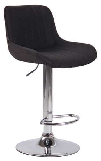 BHM Germany Barová židle Lentini, textil, chrom / černá