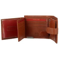 Bellugio Pánská kožená peněženka na šířku Bellugio Asher, koňaková