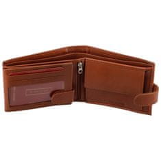 Bellugio Pánská kožená peněženka na šířku Bellugio Asher, koňaková