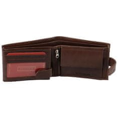 Bellugio Pánská kožená peněženka na šířku Bellugio Asher, čokoládová hnědá