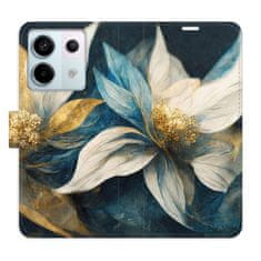 iSaprio Flipové pouzdro - Gold Flowers pro Xiaomi Redmi Note 13 Pro 5G / Poco X6 5G