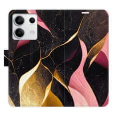 iSaprio Flipové pouzdro - Gold Pink Marble 02 pro Xiaomi Redmi Note 13 5G