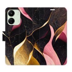 iSaprio Flipové pouzdro - Gold Pink Marble 02 pro Xiaomi Redmi 13C