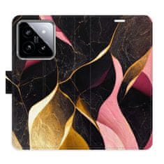 iSaprio Flipové pouzdro - Gold Pink Marble 02 pro Xiaomi 14