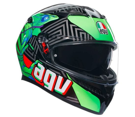 AGV K3 E2206 KAMALEON BLACK/RED/GREEN