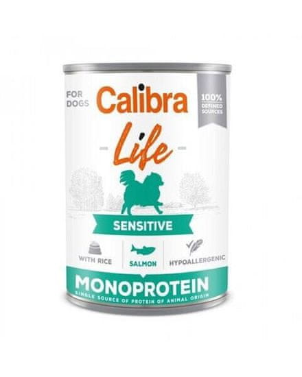 Calibra Calibra konzerva pro psy Adult Life sensitive Losos a rýže 6 x 400g krmivo pro psy