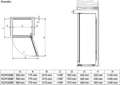 Kluge VITRÍNA CHLADÍCÍ KCP2358B + 4 roky záruka po registraci