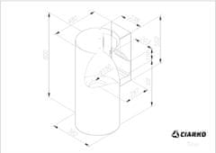 Ciarko Design Odsavač komínový Tubus Gold Steel (CDP3801GS) + 4 roky záruka po registraci