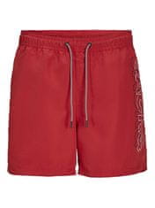 Jack&Jones Pánské koupací kraťasy JPSTFIJI Regular Fit 12253118 True Red (Velikost L)