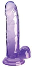 Pipedream Pipedream King Cock Clear 7" Cock with Balls purple dildo