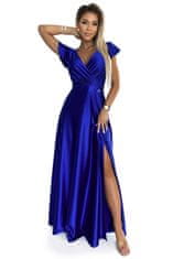 Numoco Dámské šaty 411-11 CRYSTAL, královská modrá, XS