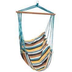 nabbi Závěsné houpací křeslo Ribera 100x110 cm - barevné pásy