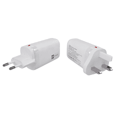 ER PW 65W GaN síťový adaptér 2xUSB-C PD/USB-A bílý