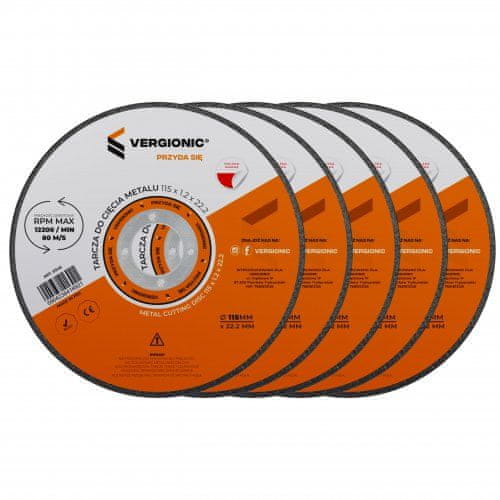 Vergionic 0346 Řezný kotouč na kov 115 mm, 5 ks