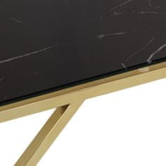 Vidaxl Konferenční stolek zlatý nerezová ocel a tvrzené sklo