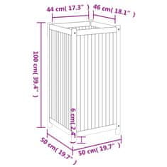 Vidaxl Zahradní truhlík s vložkou 50x50x100 cm masivní akáciové dřevo