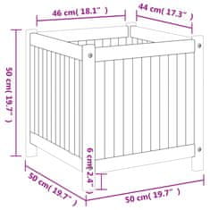 Petromila Zahradní truhlík s vložkou 50x50x50 cm masivní akáciové dřevo