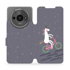 Mobiwear Knížkové flip pouzdro - Xiaomi Redmi A3 - V024P Jednorožec na kole