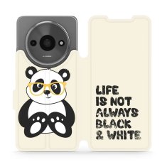 Mobiwear Knížkové flip pouzdro - Xiaomi Redmi A3 - M041S Panda - life is not