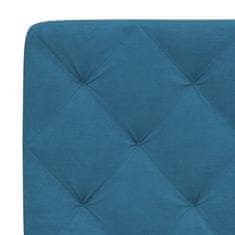 Petromila Rám postele s čelem modrý 90 x 200 cm samet